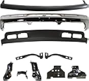 Garage-Pro Front Bumper Kit For Chevrolet Silverado 1500 2000-2002, Standard & Extended Cab Pickup 4WD RWD, Chrome Steel w/license plate provision, Bolt-On or Welded, Replaces # 12336026 GM1002376
