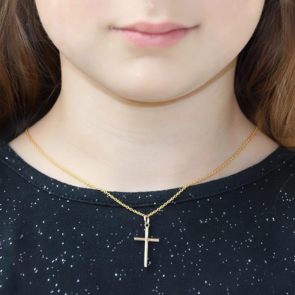Médaille - Croix Or Jaune - Femme ou Enfant - Chaine Offerte