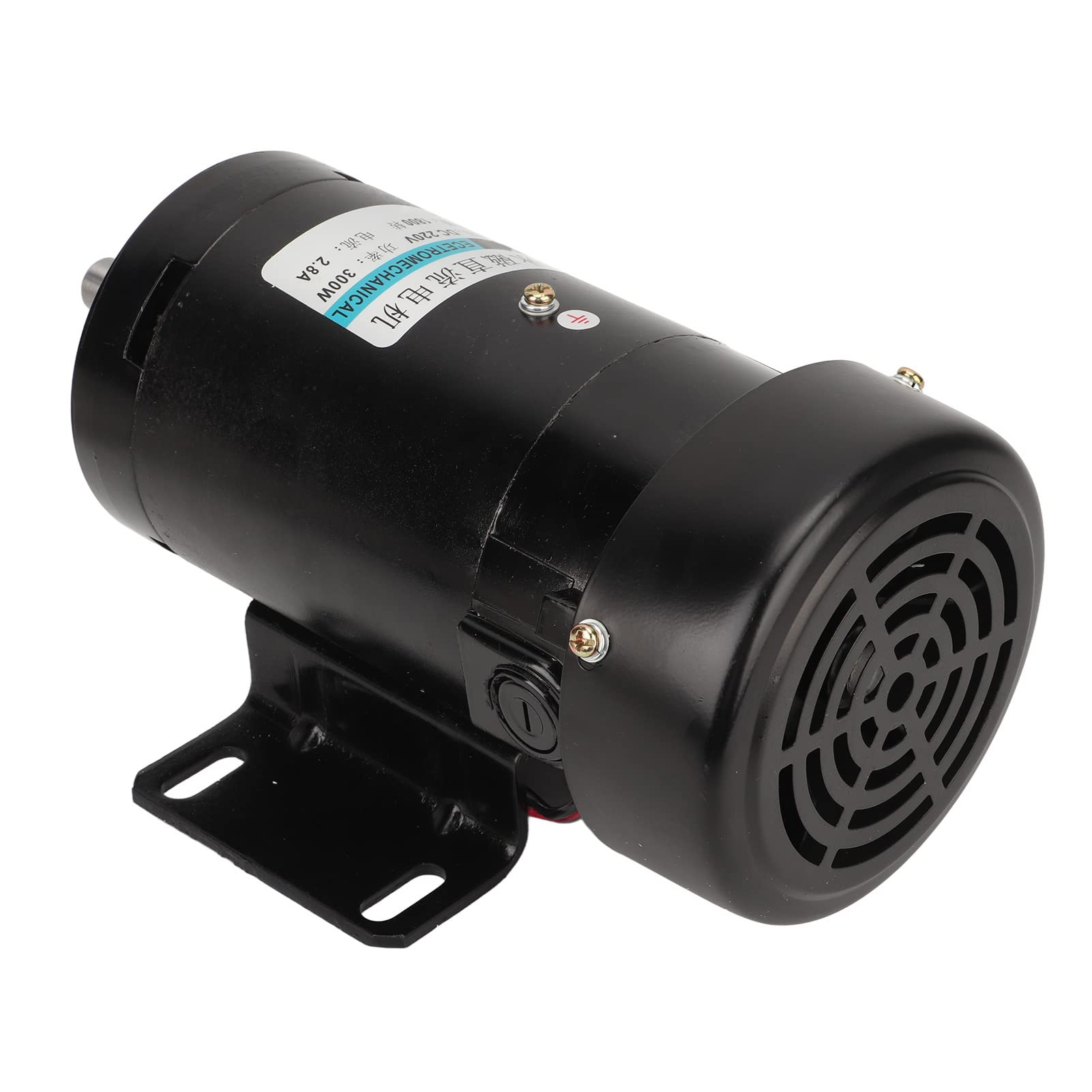 lyrlody Motor de CC Imán Permanente Motor de 220 V CC 300 W 1800 RPM Velocidad Ajustable Núcleo de Cobre Reversible Base de Acero Inoxidable para Taladro Transportador Torno Equipo de Embalaje