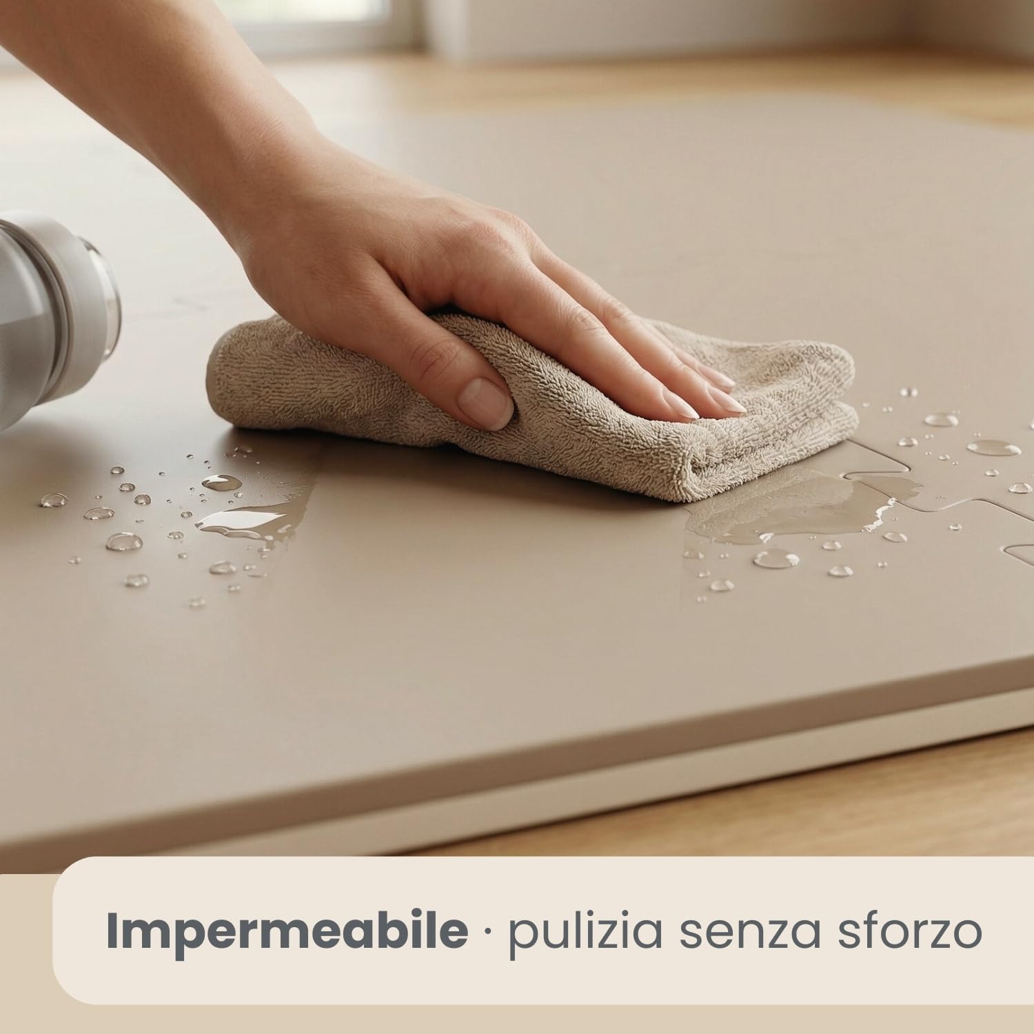 EYEPOWER 4 Tappetini Puzzle per Sport ciascuno 63x63cm incl Cornice Tappeto Estensibile Eva 20mm di Spessore Double-Face