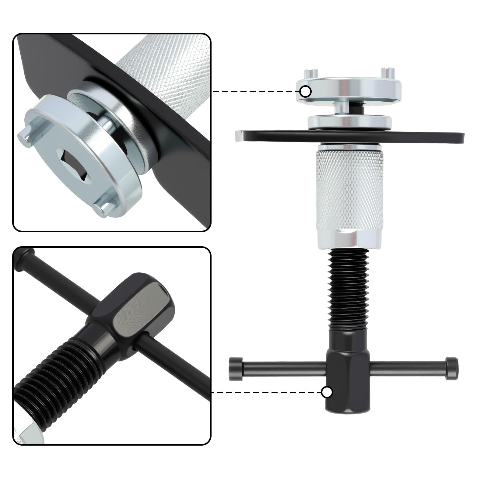3 PCS Set di Strumenti per il Ripristino del Pistone del Freno, Kit di Arretramento del Caliper in Acciaio al Vanadio, pinza pneumatica a pistone del freno, Utensile per Cambi di Freno per Auto e Moto