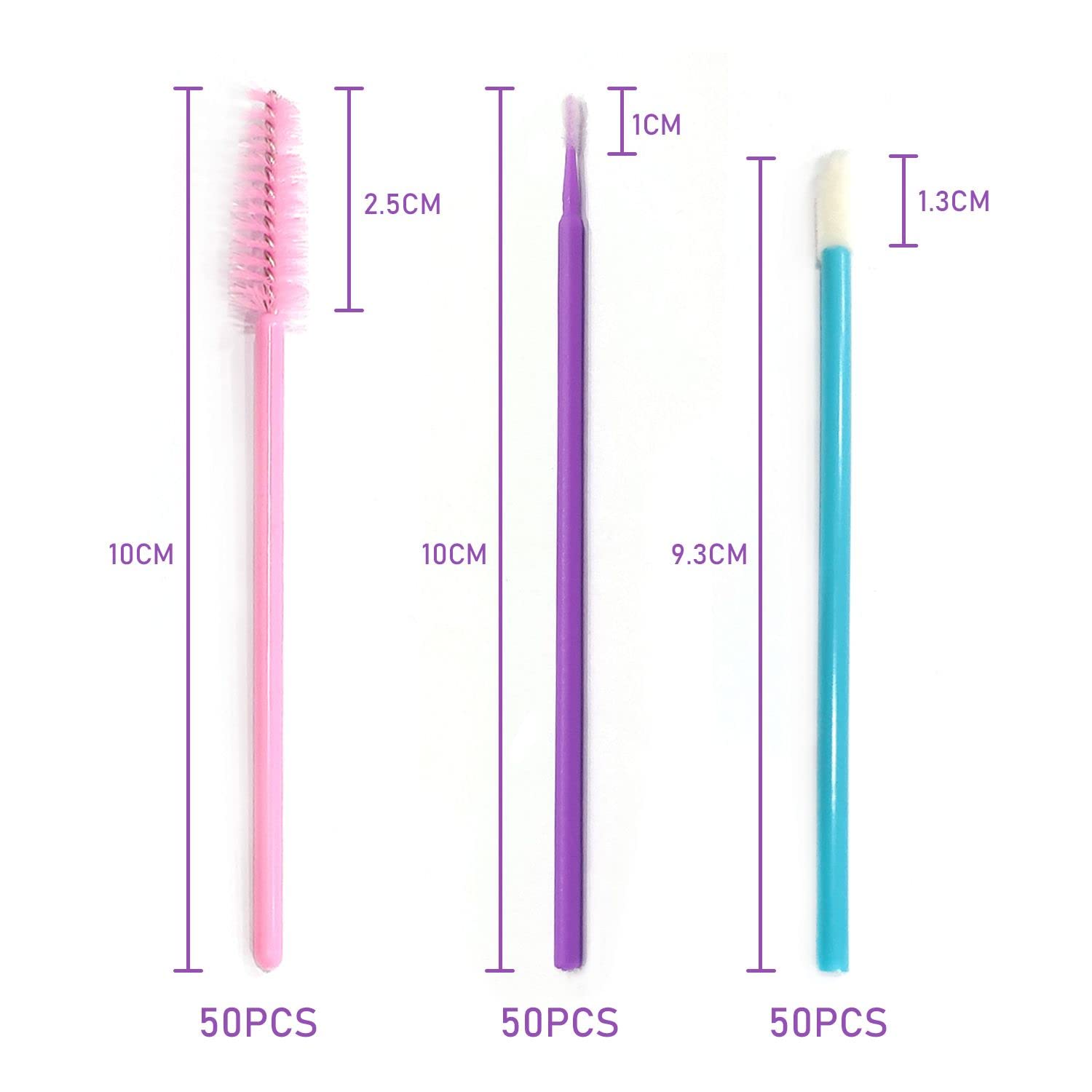 150 pezzi di bastoncini per mascara usa e getta, pennelli per labbra e micro pennelli per applicatori, kit di strumenti di bellezza per il trucco, dettagli per sopracciglia, labbra e trucco
