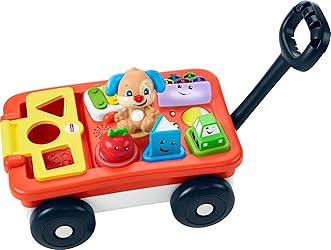 Fisher-Price Baby & Toddler Toy Laugh & Learn Pull & Play Learning Wagon Musical Pull-Along with Activities for Infants Ages 6+ Months
