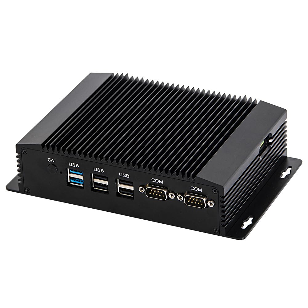 Industrial Computer, Fanless Mini PC, Embedded IPC, N2920 N2930 N2940, Windows 11 / Linux Ubuntu, BM18, Watchdog, GPIO, WOL, SIM Slot, 2 x LAN, 2 x RS232 422 485, 4G RAM, 64G SSD
