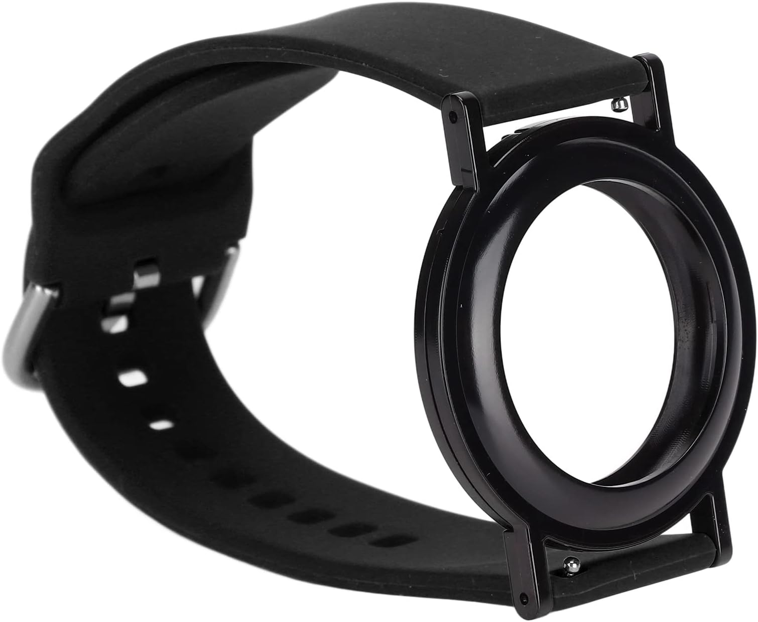 GPS Tracker Watch Band, Silicone Air Tag Wristband for Kids, Toddler, Elderly, Anti-lost Tracking Tracker Holder Band for Air Tag 2021 (Black)