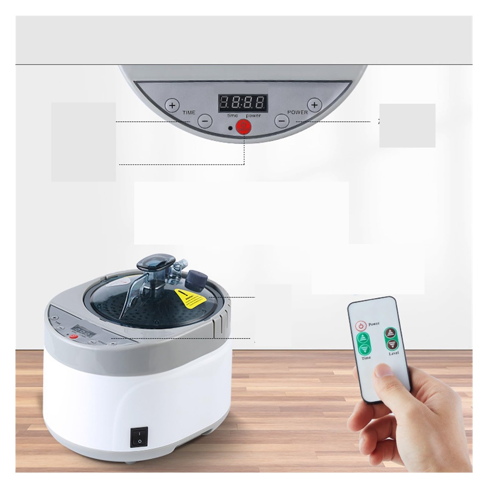 Riscaldatore per sauna, Generatore di sauna, pentola a e, nuovo stile for la terapia SPA domestica for il riscaldamento per casa e hotel(Grey)