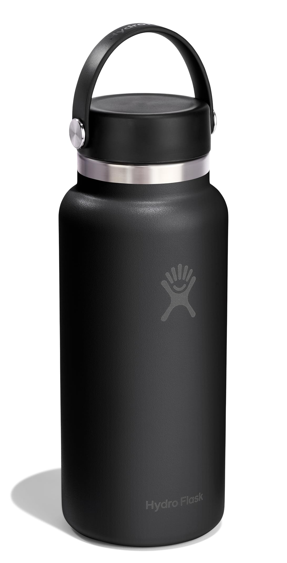 Hydro Flask Szeroka zakrętka, butelka 946 ml, stal nierdzewna, szczelna, izolowana na zimno przez 24 godziny, ciepła 12 godzin, czarna