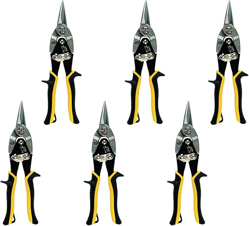 Jetech - Tijeras de aviación de 10.0 in, corte recto, corte profesional, tijeras de corte compuestas de hoja forjada y pestillo de seguridad