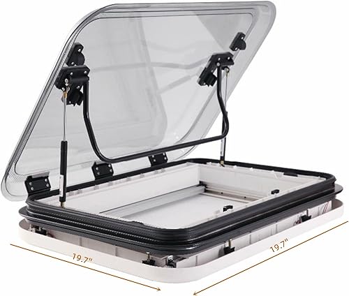 Kit de ventilación de techo universal para caravana, caravana, autocaravana, techo de ventana, tragaluz LED, escotilla de ventilación de techo con