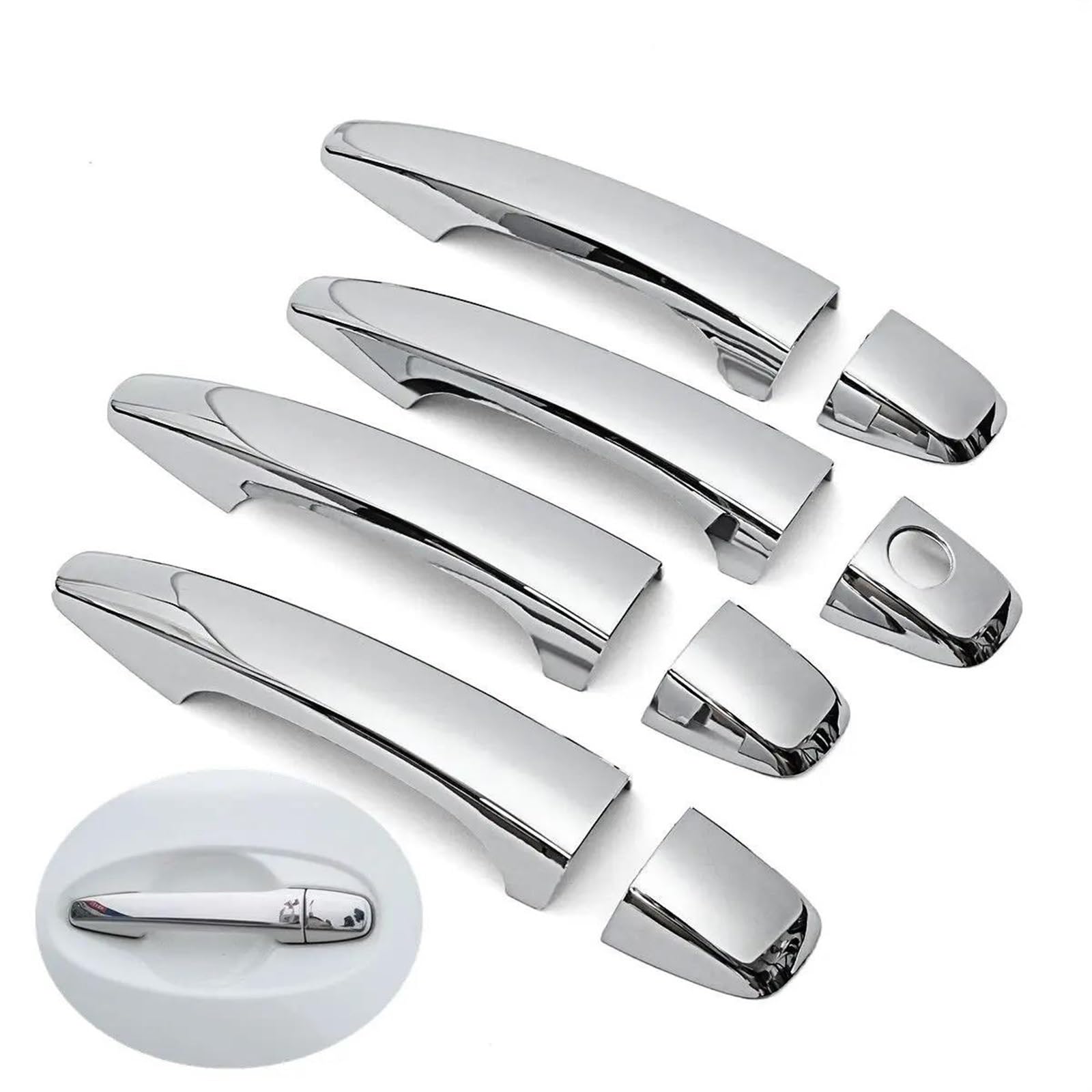 NOHEEU Car Exterior Door Handle Cover Sticker Decorative Lock for Toyota for Corolla for AXIO 2014-2018