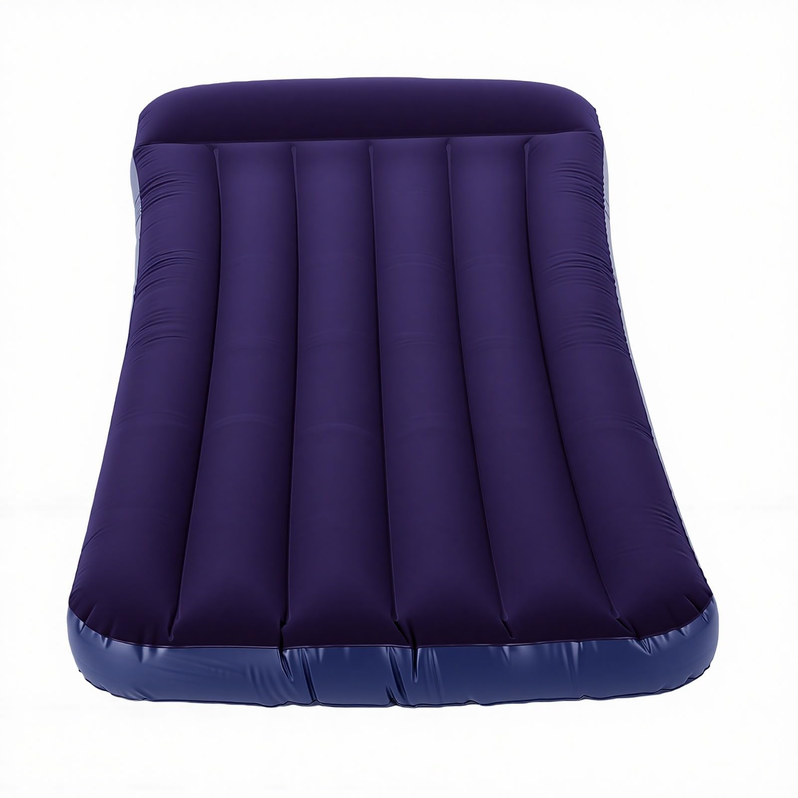 Ejoyous Aufblasbares Luftbett, PVC-Luftmatratze, 180 X 91 X 25 cm, mit Integriertem Kissen, Doppeltes Auslaufsicheres Ventil, Wasserdicht, Dicke Stütze für Camping, Reisen, Zuhause, Büro, Nickerchen