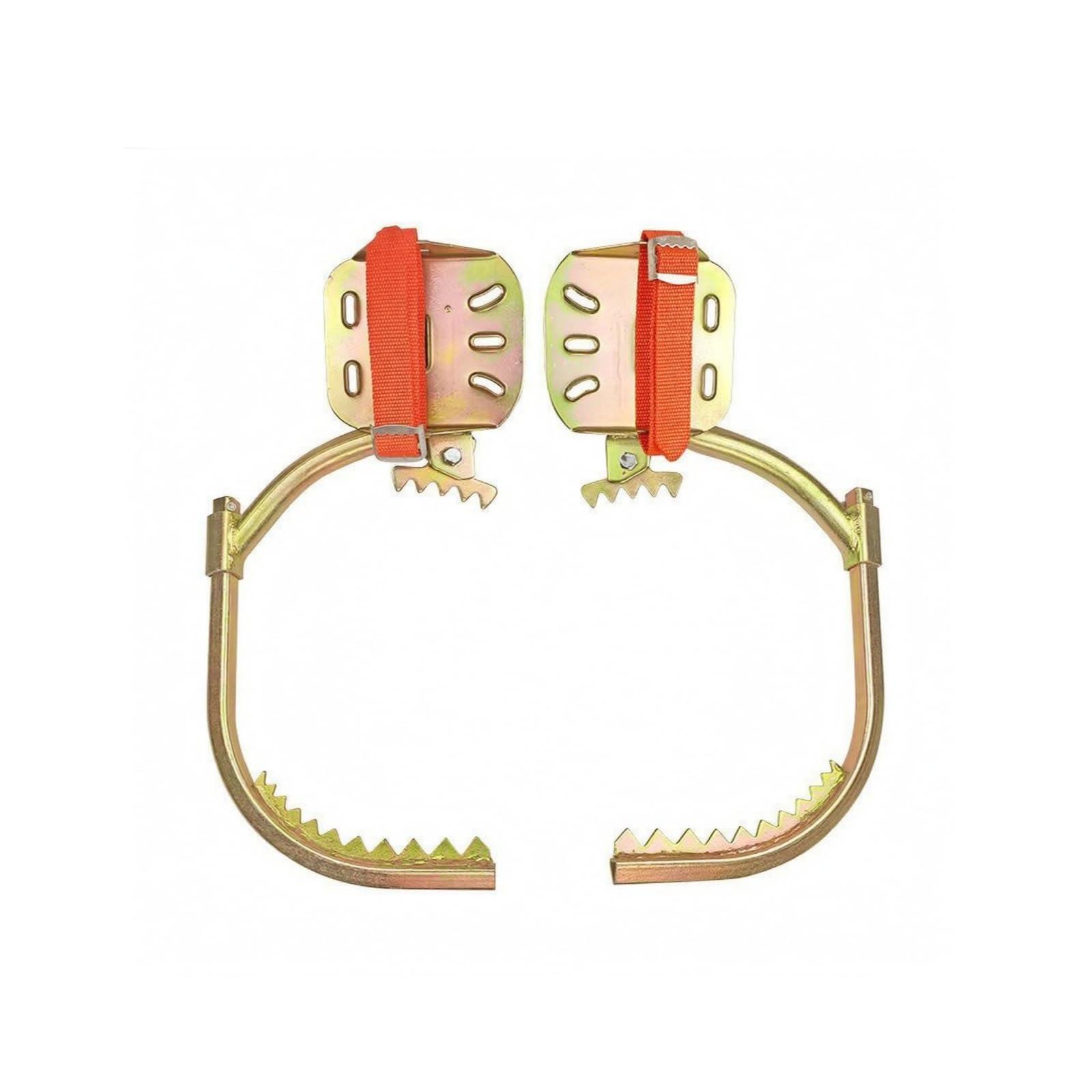 Sharplace Klettersteigeisen Baumkletterspikes Klettersporen Kletterplatten Klettergurt aus Nahtlosem Rohr mit Rutschfester Sägezahnsohle Und Stabiler