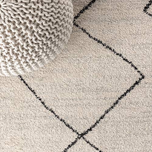 Tapete decorativo Jonathan Y 7'9" x 10' Cream/Black miniatura 4