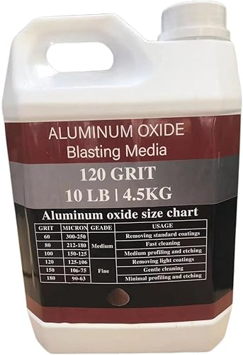 Miniatura 2 de Óxido de aluminio  10 libras  Medios abrasivos de chorro de arena media a fina para gabinetes de voladura o pistolas de granallado. Grano #120