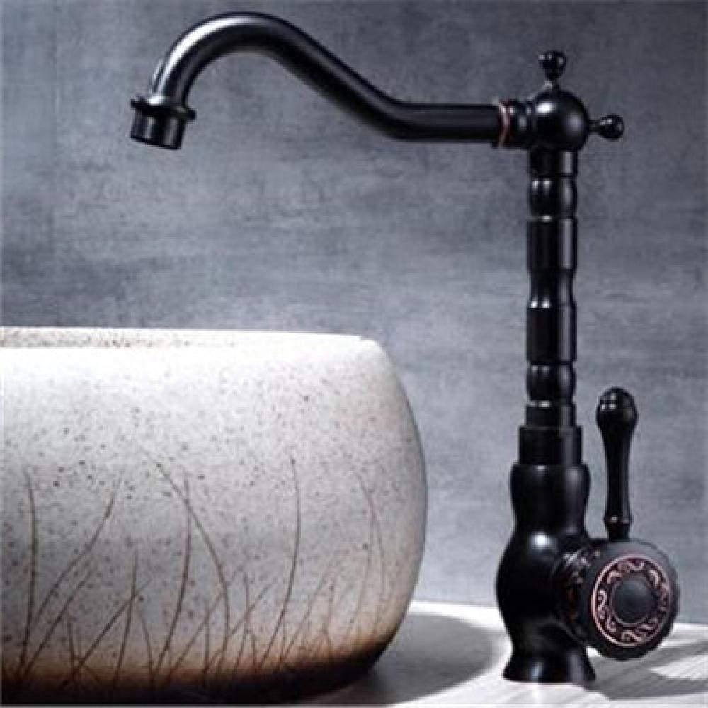 OIFAODAO Water tap, Bathroom Basin Faucet Brass Kitchen Sink Mixer Tap Double Use Hot Cold Brushed