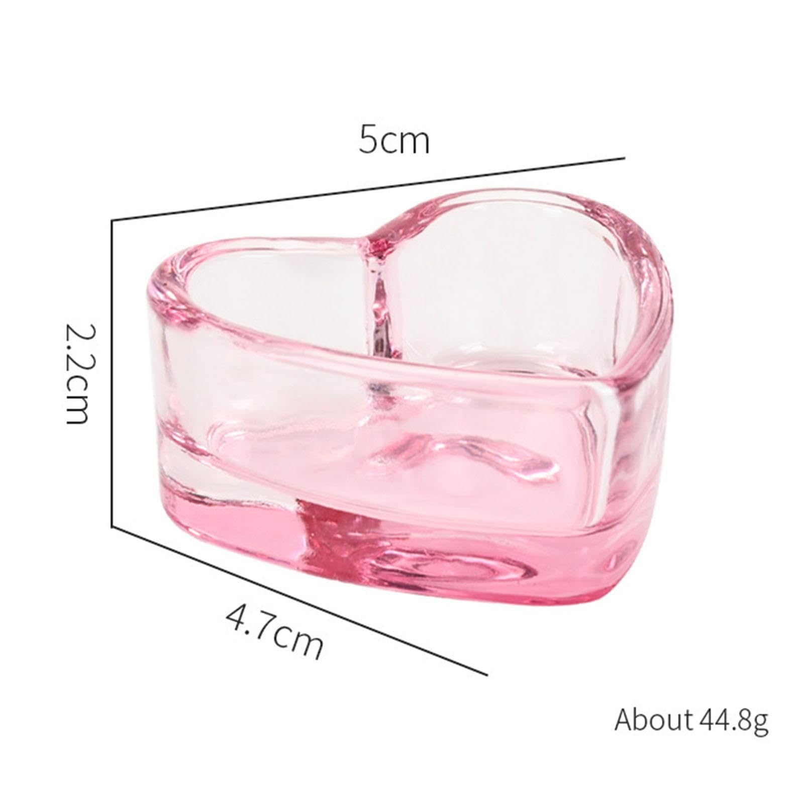 Nail Art Liquid Dappen Dish Container Equipment Nail Tool for Professional Home Use Easy Clean, Bowl Cup Nail Art Tool, Heart pink