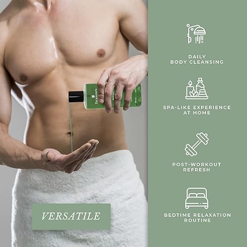 Miniatura 4 de Pecksniff's Gel hidratante de baño y ducha para hombre  Aroma de ducha de lujo con bergamota, cuero, lavanda, gel de ducha para hombre, aroma