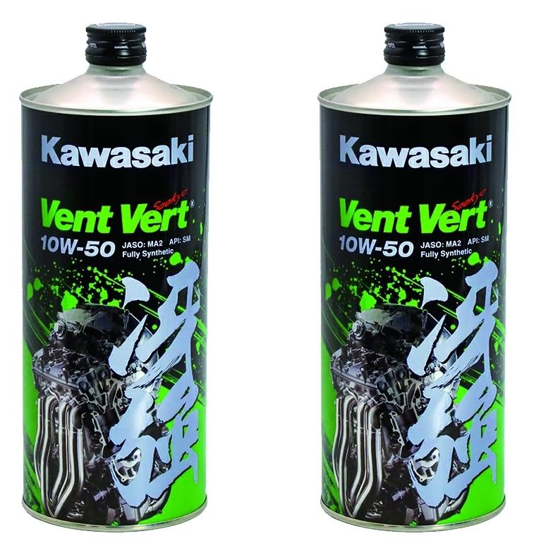 Vent Vert 冴速10W-50純正オイル・フィルターセットKawasaki Amazon | 2本セット KAWASAKI（カワサキ） J0ELF-K111 elf Vent Vert