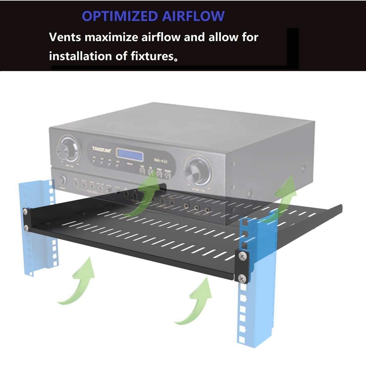 Rack Mount Shelf 1U Server - Universal Vented Rack Mount Cantilever ...
