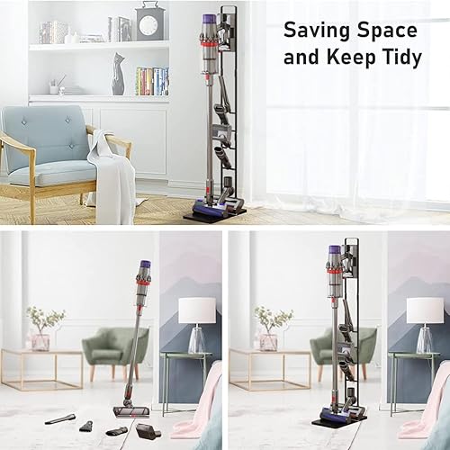 Miniatura 6 de Foho Soporte de vacío, soporte de almacenamiento, soporte de vacío estable compatible con Dyson V15 V11 V10 V8 V7 V6 Aspiradoras inalámbricas de