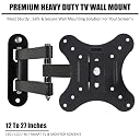 Caprigo Heavy Duty TV Wall Mount Stand for 12 to 27 inches LED/LCD/Monitor Screen's, Full Motion Rotatable Universal TV & Monitor Wall Mount Bracket with Swivel & Tilt Adjustments (M418) gallery image