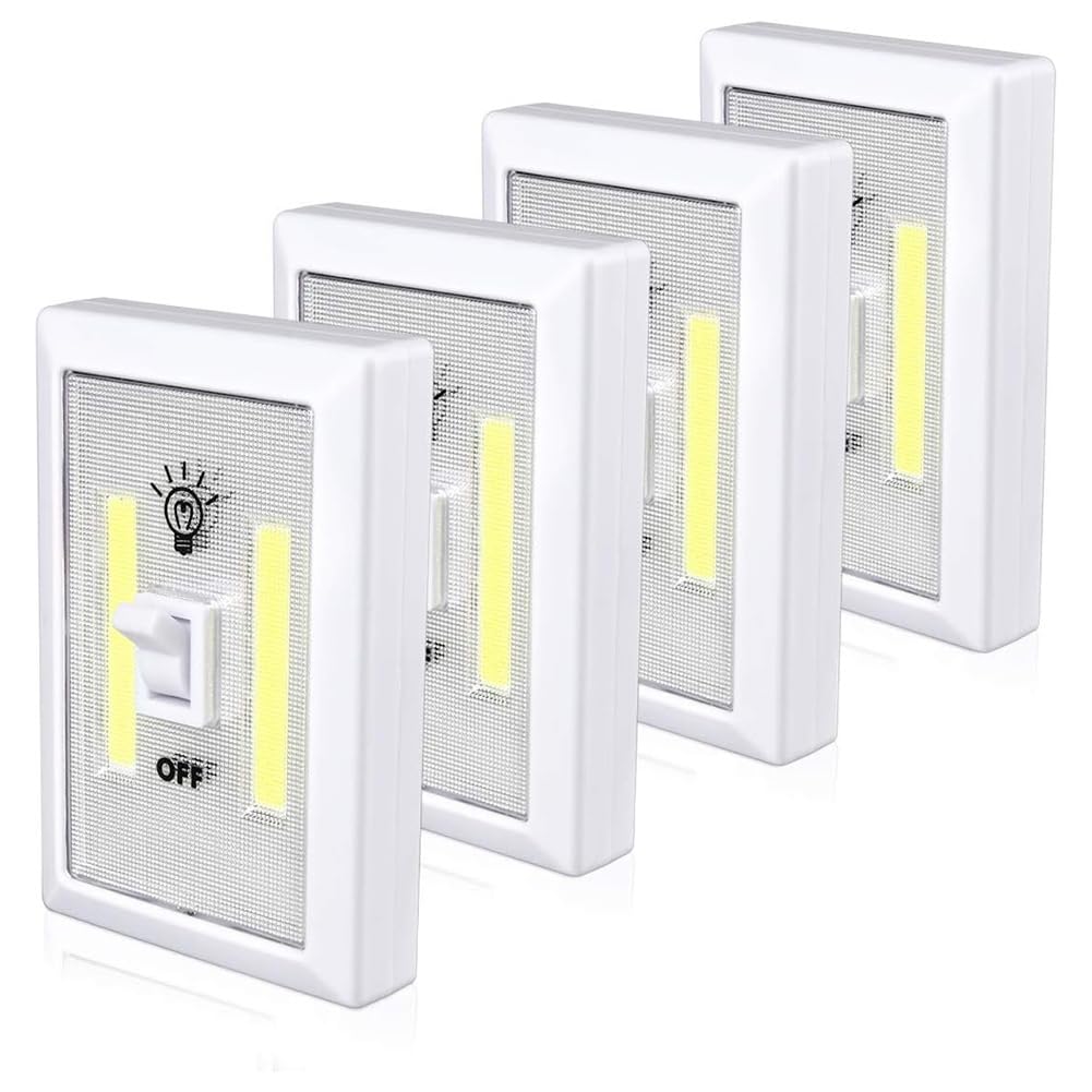 Bofrhme Light 4Pack Closet Battery Operated Tap Super Bright Switch ,Wall Mount Under Cabinet Ing