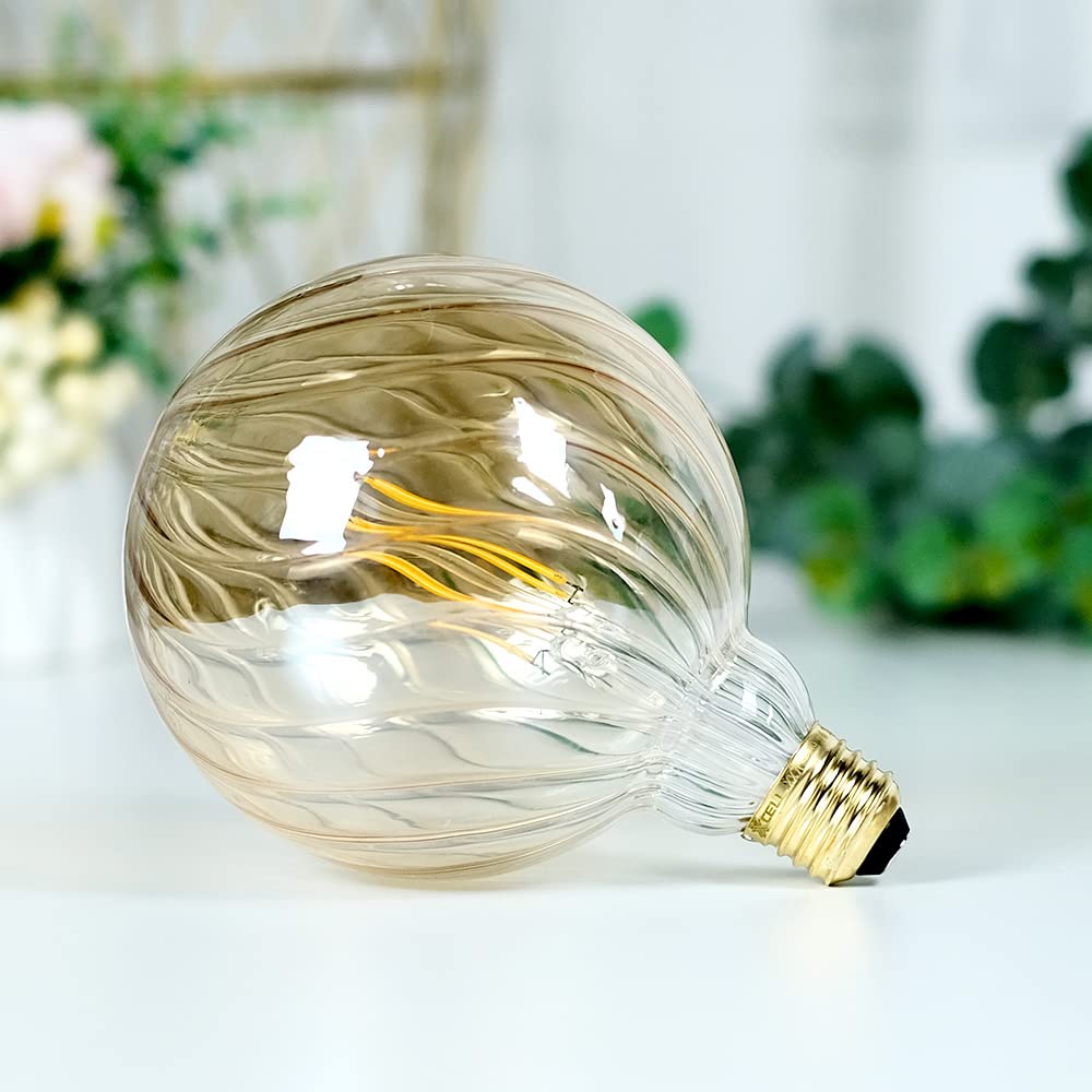 Ampoule LED G125 Alien Edison 4W (équivalent 25W) - 2000K, Dimmable, Culot E27, Verre Fumé, 220V