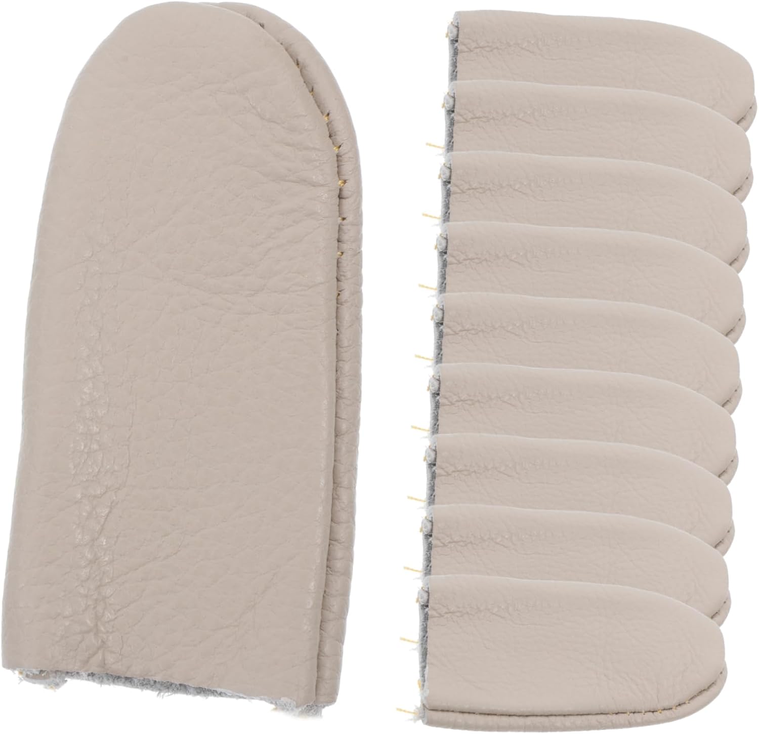 Luxshiny 5sets Cowhide Thimble for Hand Sewing Quilting Finger Protector Heat Insulated Comfortable for All Crafts 10pcs*5