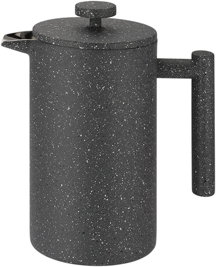 Press Coffee Maker Double-Wall 304 Stainless Steel Coffee Press Brews 350/1000ml Coffee and Tea (Color : Gray, Size : 350ml) (Black 350ml)
