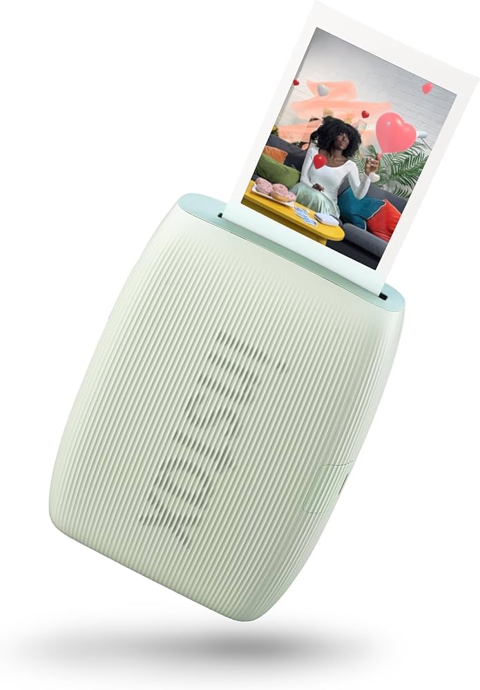 INSTAX mini film format Link 3 smartphone photo printer, Bluetooth connection, Exclusive photo editing App, suitable for iOS/Android smartphones, Sage Green finish