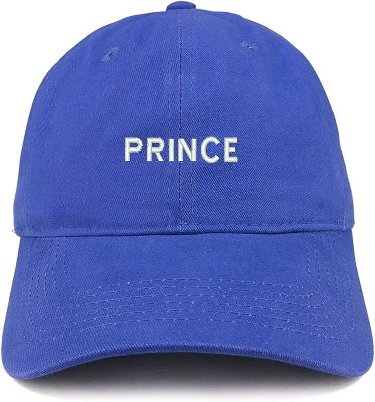 Gorra Prince de algodón cepillado con bordado de fuente pequeña