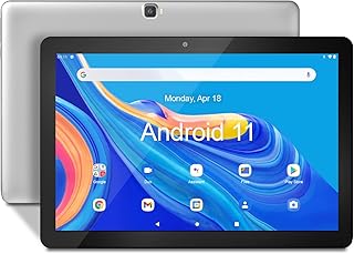 Tablet 10.1 Inch Android 11 Tablets,Quad-Core Processor 3GB RAM 32GB ROM,1280 * 800 IPS Touch Screen,Dual Speaker,2.0 Front + 8.0 MP Rear Camera,Long Battery Life and GMS Certified Tablet (Silver)