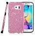 MEKO Galaxy S6 Case, Glitter Bling- Built-in Sparkles- Anti-Falling off and Anti-Shock High Quality Soft Gel Flexible TPU Case[Perfect Fit] [Scratch Resistant] for Samsung Galaxy S6 -- (Hot Pink)