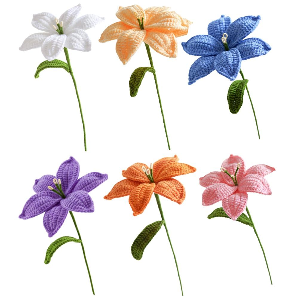 Fleurs en coton tricoté pour embellir votre salon et vos tables de fête