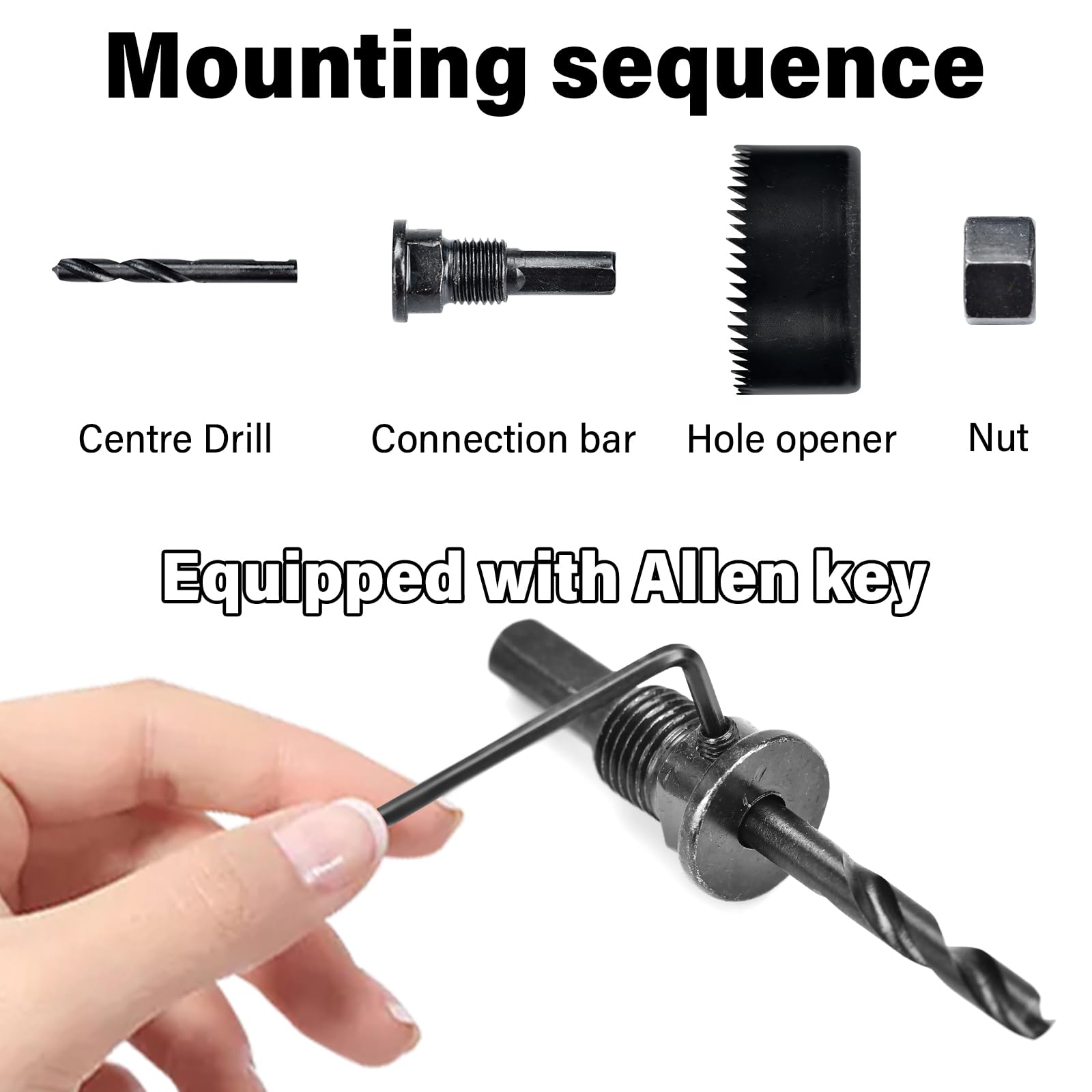 Fresa Carotatrice 120mm Per Muro - Con Asta SDS Plus, Per Calcestruzzo, Cemento E Pietra - Foto 6