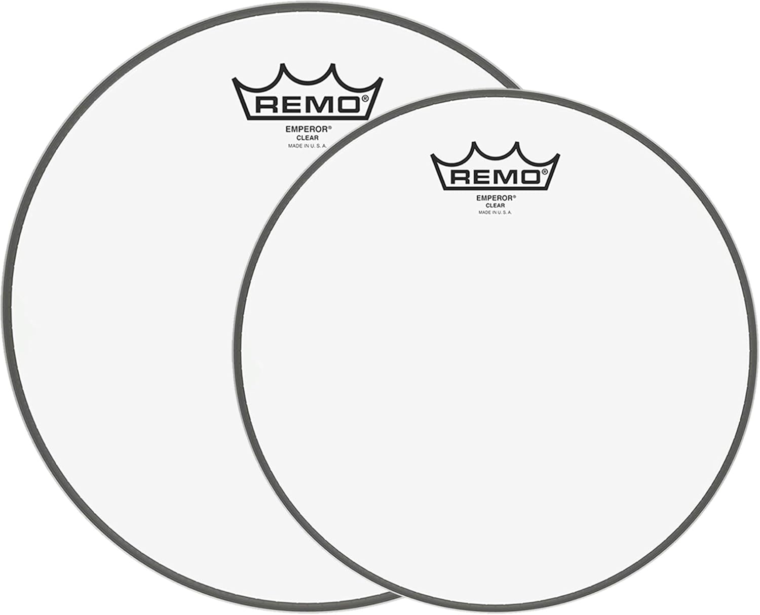 Remo 13/16 Emperor Clear Drumhead (2 Pack Bundle)