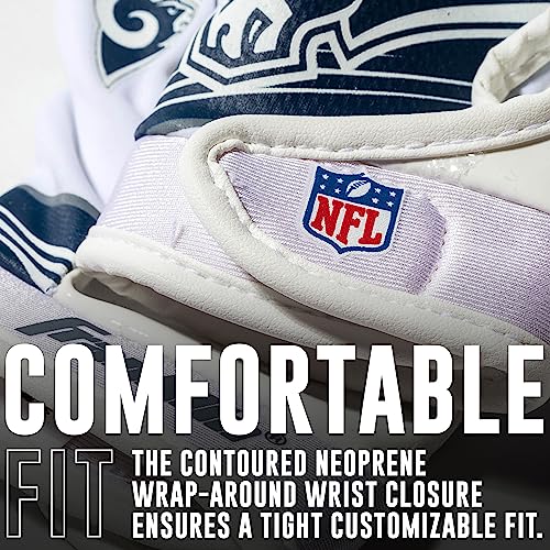 Image of Franklin Sports Youth NFL Football Receiver Gloves - Kids Football Gloves Pair - NFL Team Logos and Silicone Palm