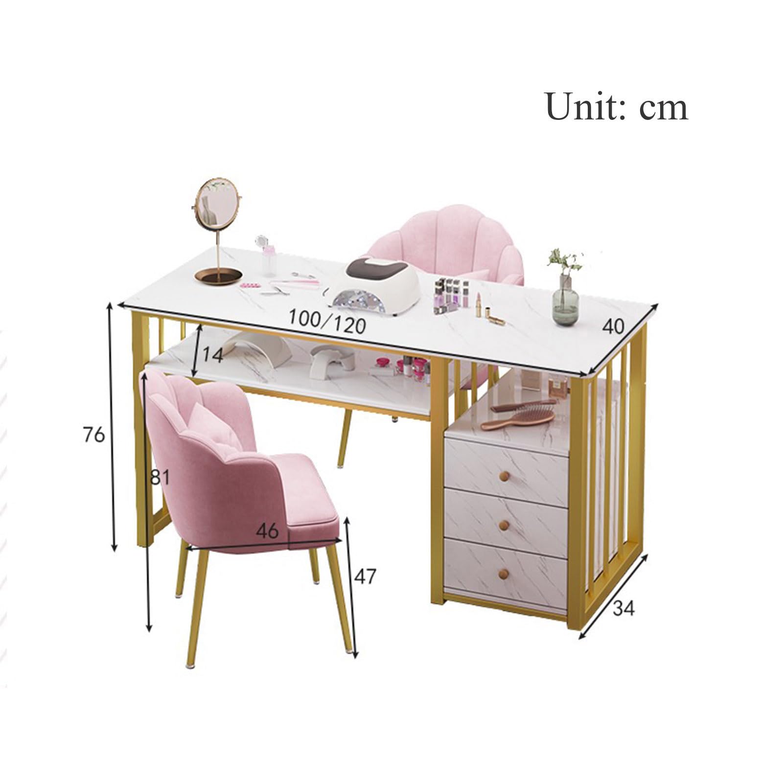 Tavolo per manicure scrivania per unghie per onicotecnico,Stazione per unghie moderna con texture marmorizzata con ripiani aperti ,Tavolo per unghie in legno per salone di bellezza e spa toletta