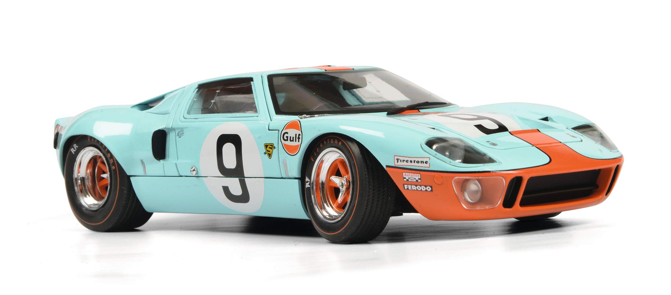 Solido S1803001 Ford GT40 MK1#9, Bj. 1968, 24h Le Mans, Modellauto, 1:18, blau/orange