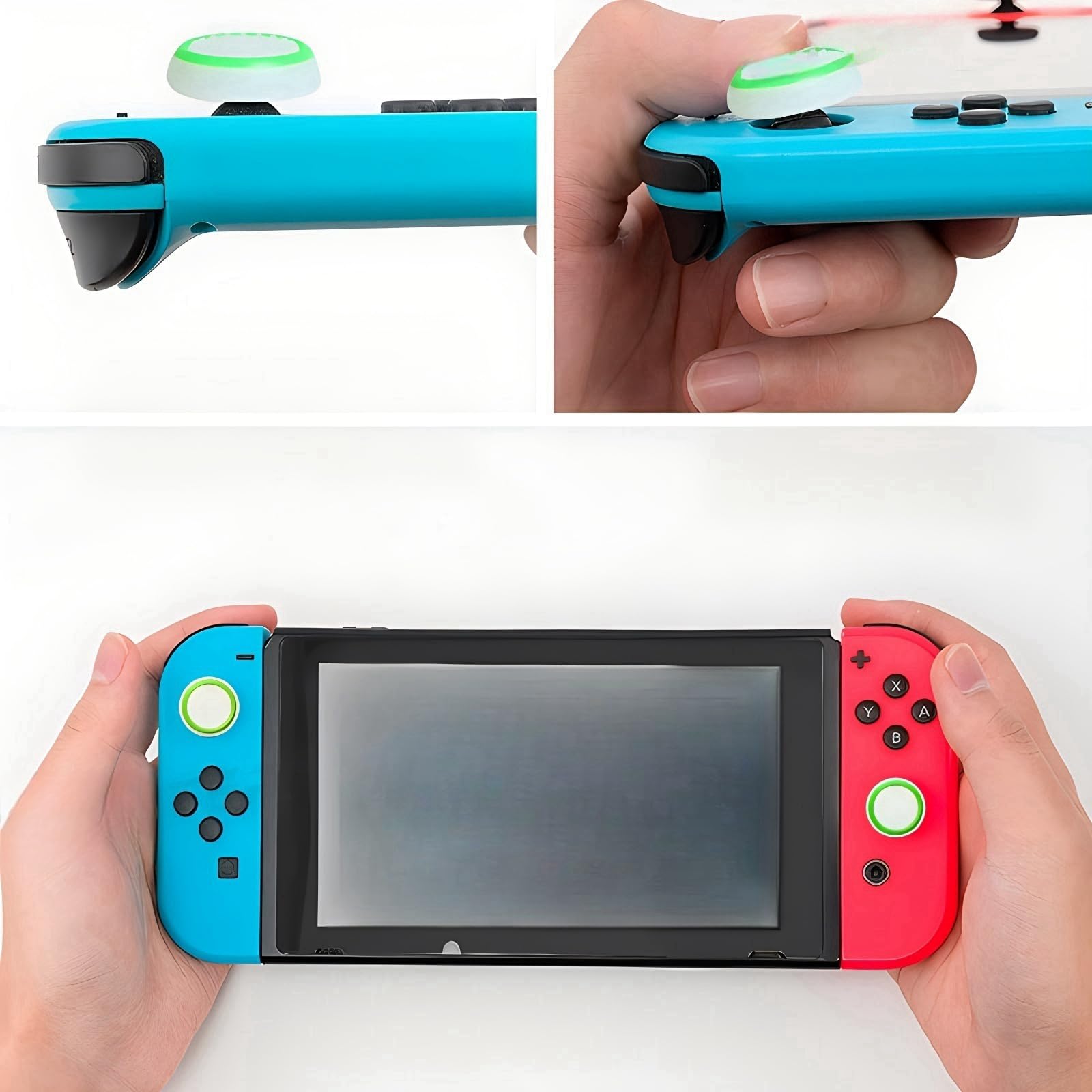 Silikonowe zaślepki na przyciski, osłona ochronna, 20 sztuk uchwytów na joysticki analogowe, akcesoria do kontrolera, nasadki Thumbstick do PS5, PS4, Xbox 360