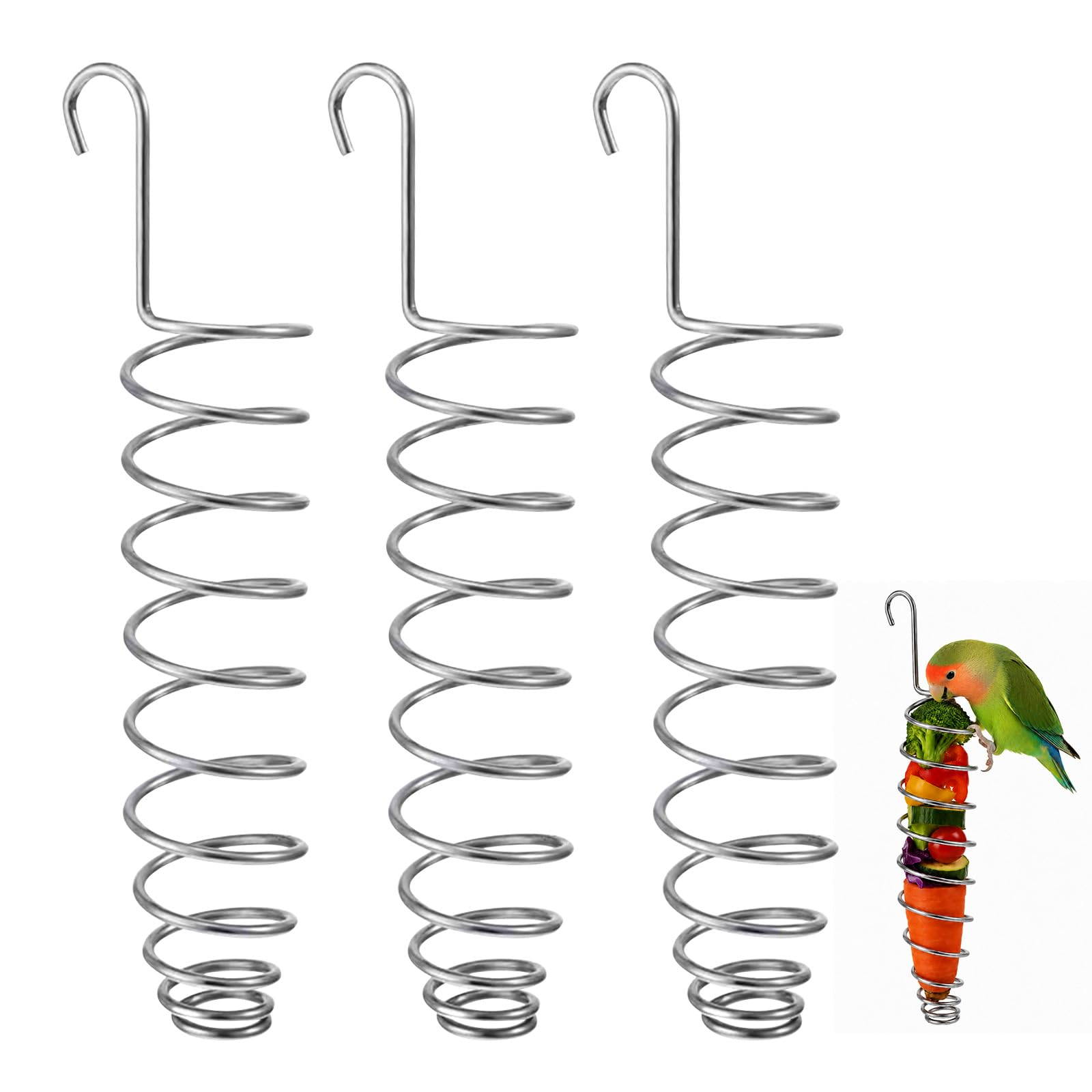3 Pack Millet Spray Holder For Parrots, Cockatiel Food, Budgie Treats
