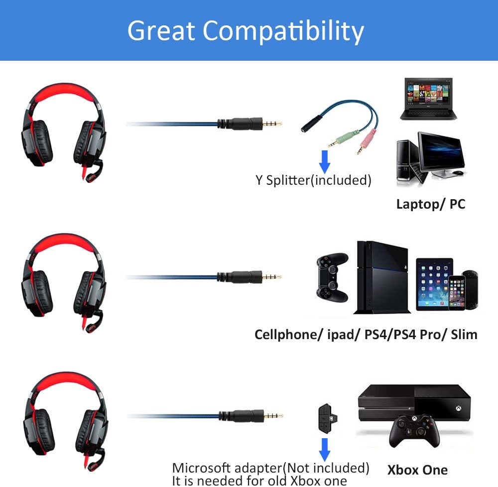 Get Special Price Mengshen Gaming Headset for PS4/ Xbox one/Xbox One S/PC/Mac/Laptop/Cell Phone - Gaming Headphone with Mic, LED Light, Bass Surround, Noise Cancelling, Soft Earmuffs, G9000 Red Tech Deals 🔥 Mengshen Gaming Headset for PS4/ Xbox one/Xbox One S/PC/Mac/Laptop/Cell Phone - Gaming Headphone with Mic, LED Light, Bass Surround, Noise Cancelling, Soft Earmuffs, G9000 Red