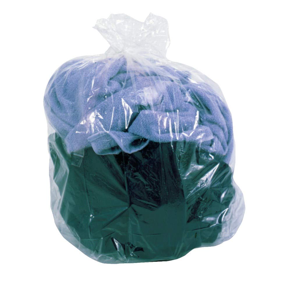 Case of 200 CLEAR Laundry Bags with Soluble Dissolving Strip by Pasha81 Ltd
