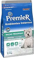 Ração Premier Ambientes Internos para Cães Adultos Sabor Frango e Salmão, 2,5kg Premier Pet Raça Adulto,