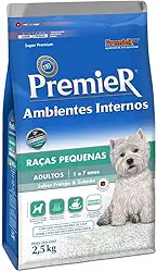 Ração Premier Ambientes Internos para Cães Adultos Sabor Frango e Salmão, 2,5kg Premier Pet Raça Adulto,