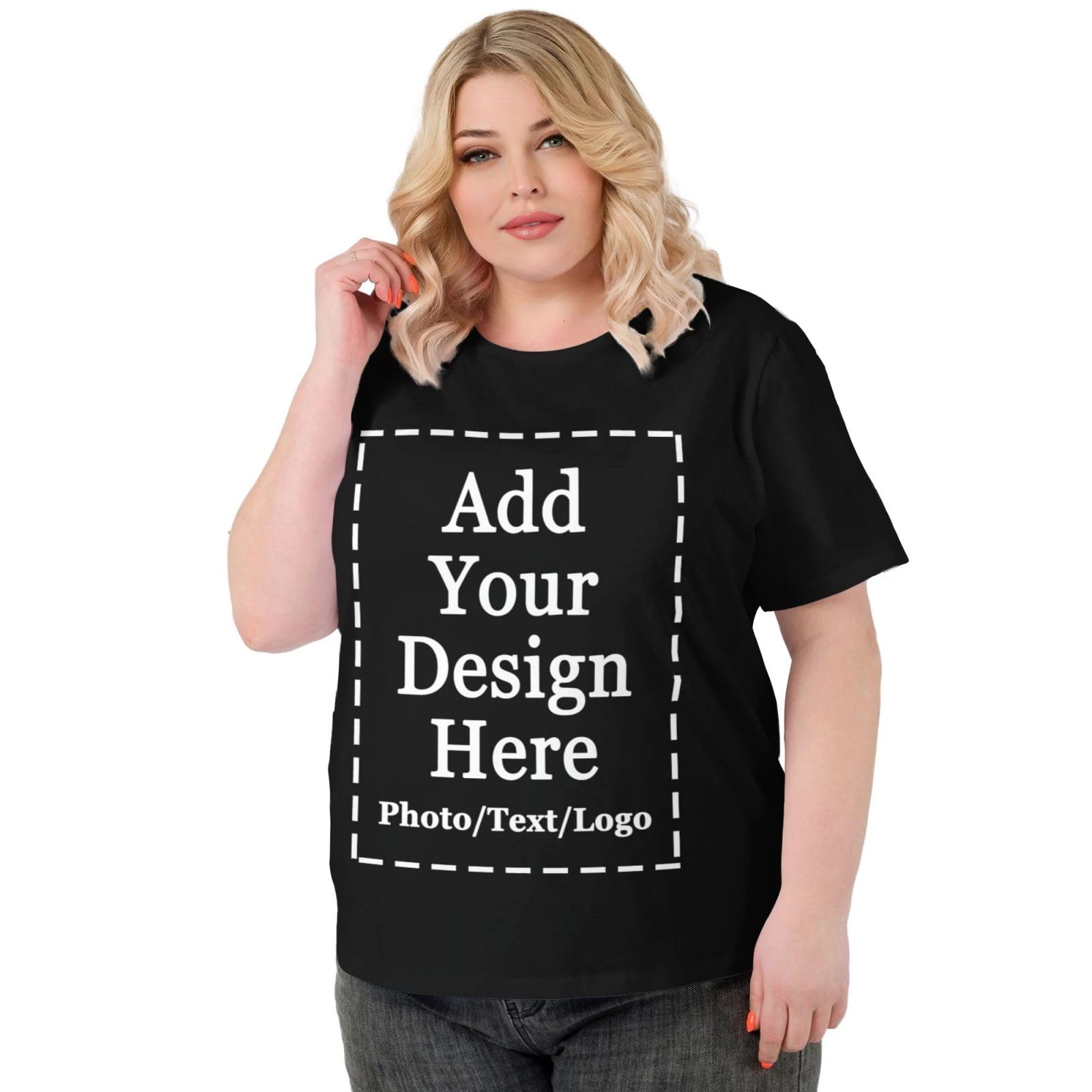 Custom Photo/Text T-Shirts Personalized Shirt Customize Shirts Gifts for Women