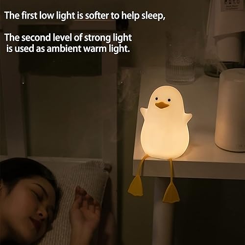Miniatura 5 de HAAVEN Cute Duck Night Light Soft Silicone Duck Lamp for Kids Animal Dimmable Nursery Night Light Rechargeable Touch Lamp for Girls Boys Bedrooms