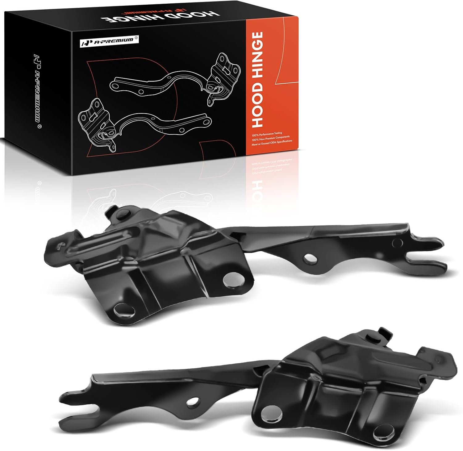 A-Premium Driver and Passenger Hood Hinges Compatible with Mazda CX-7 CX7 2007 2008 2009 2010 2011 2012, Set of 2 Front Left and Right Side Hood Hinges, Replace# EG2152420C, EG2152410C