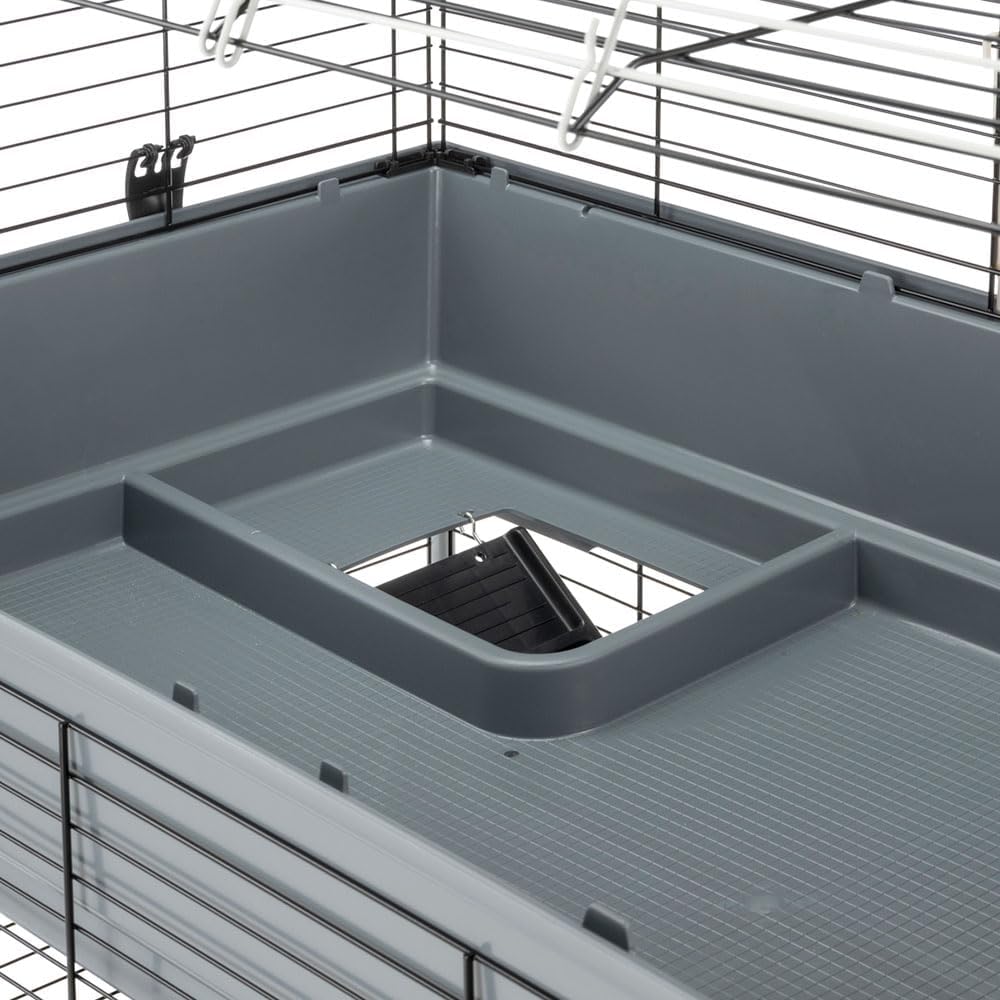 Ferplast Rabbit 120 Double - Chinchilla Cage, Multi-Level, White, 118 x 58 x 117 cm