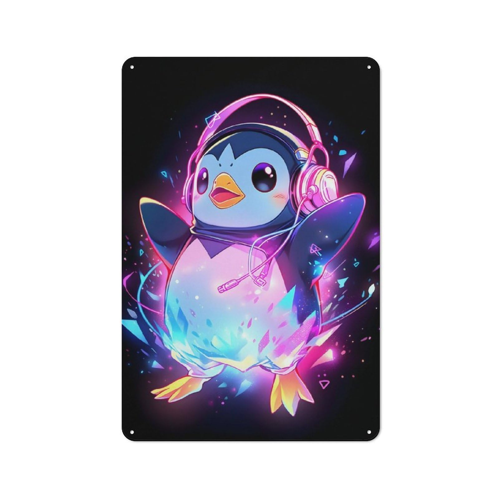 Metal Sign 30x20cm with Epic Party Penguin for Pub Or Café, Vintage Decor, New Home Wall Decor for Pub Decor Enthusiasts